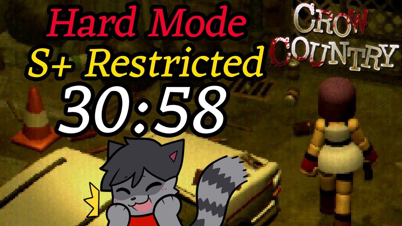 Спидран Crow Country: Hard Mode, ранг S+, без ограничений, 30:58