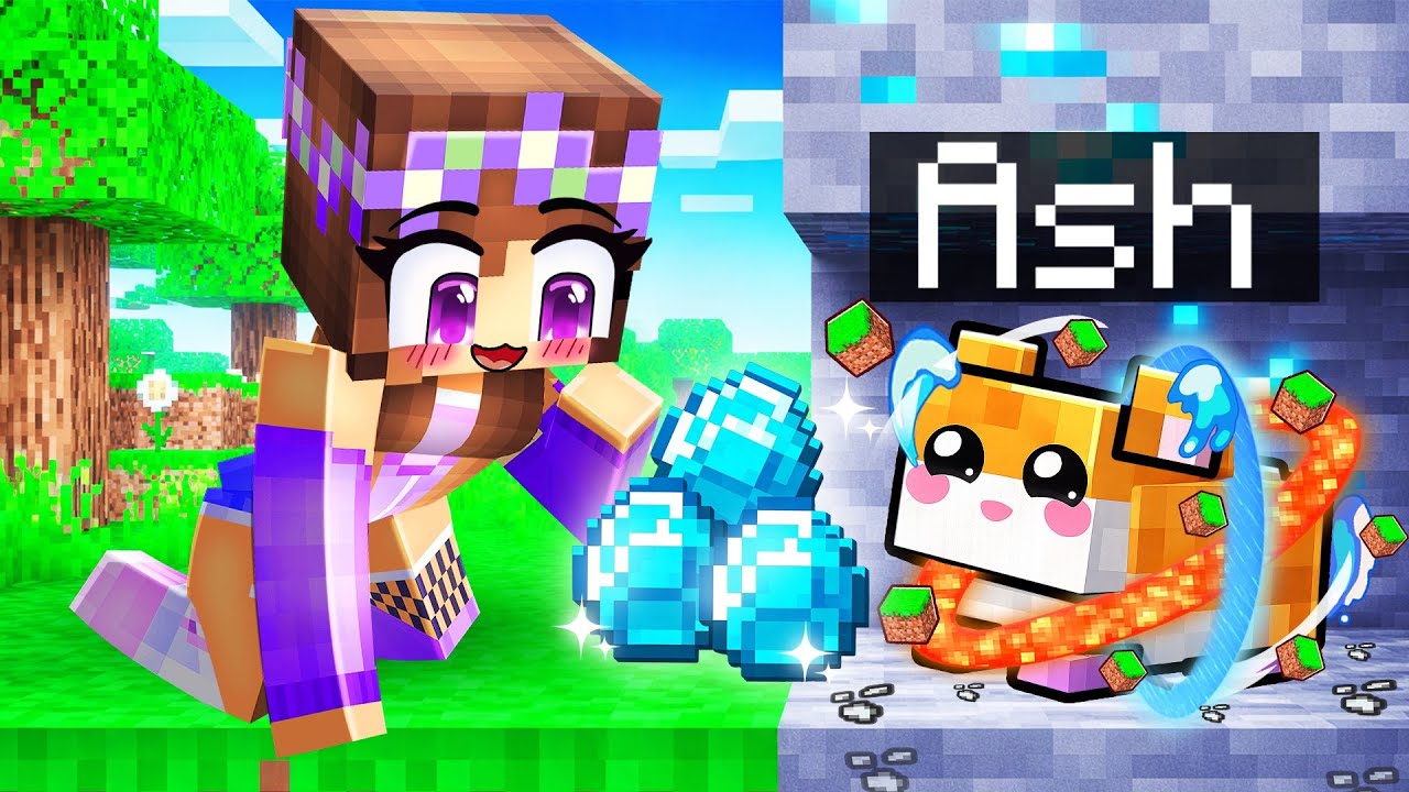 Playing as an ELEMENTAL BABY HAMSTER in Minecraft!