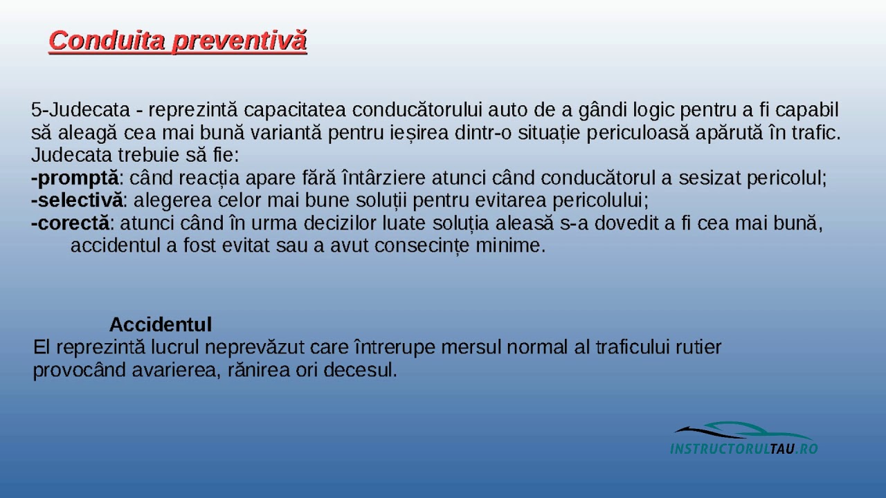 Conducere preventiva si ecologica