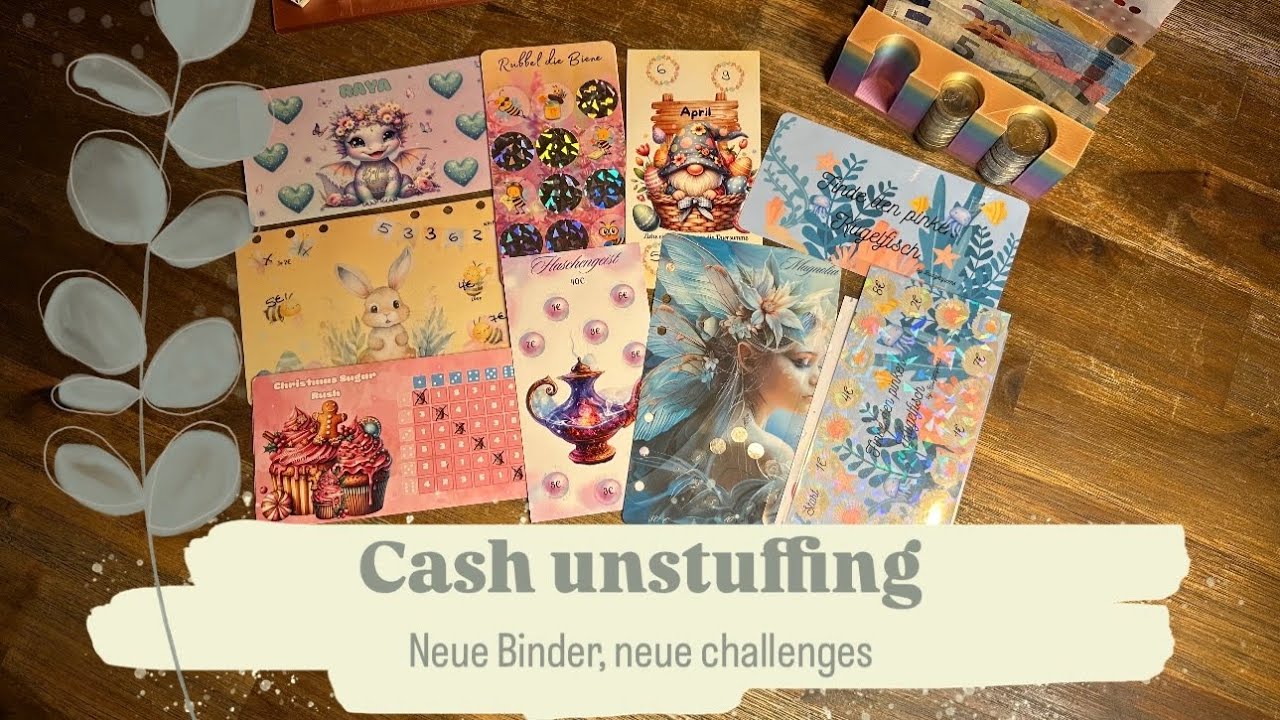 Cash unstuffing // neue Sparspiele // Neue Binder einrichten