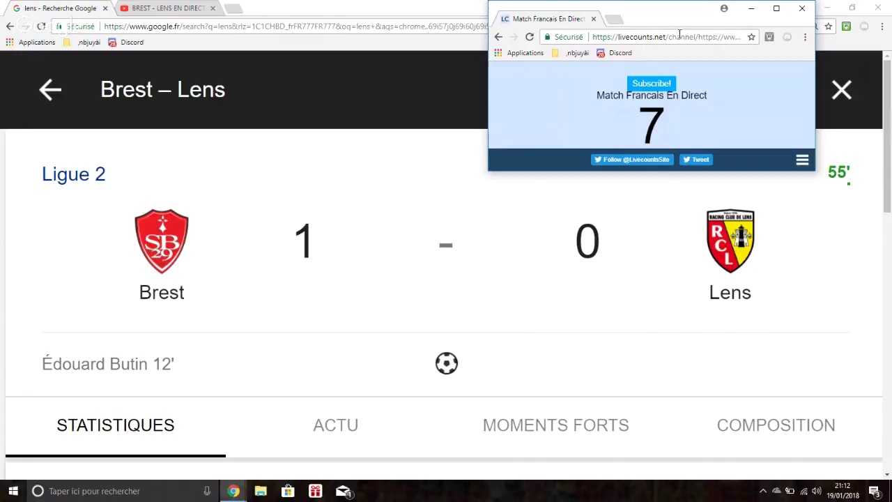 BREST - LENS EN DIRECT !!