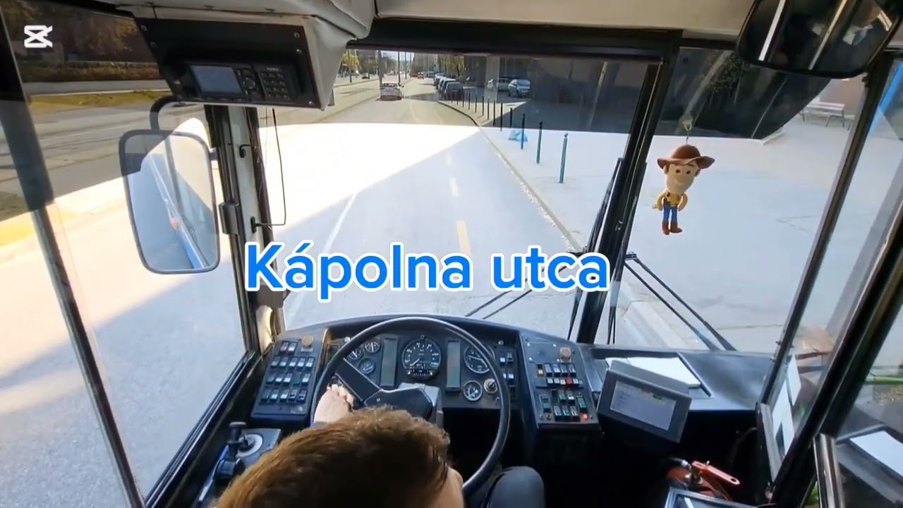 Ikarus 412 BPI-026 vezetése 195-ös járaton (BKV) Budapest 2025 Puskás F. Stad- R.keresztúr v.közp.