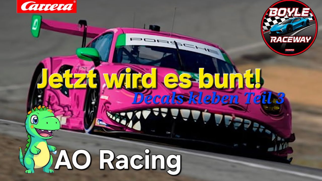 Carrera Digital LACKIERUNG AO Racing Roxy - Wir bringen die Decals an - slotracing Boyle Raceway