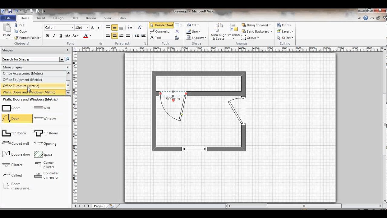 Microsoft Visio - Floor Plan