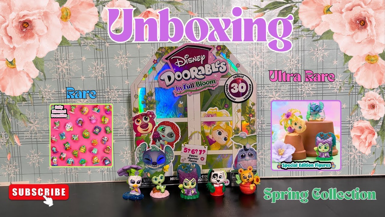 🌻Unboxing Disney Doorables NEW In Full Bloom Series / Rare / Ultra Rare 