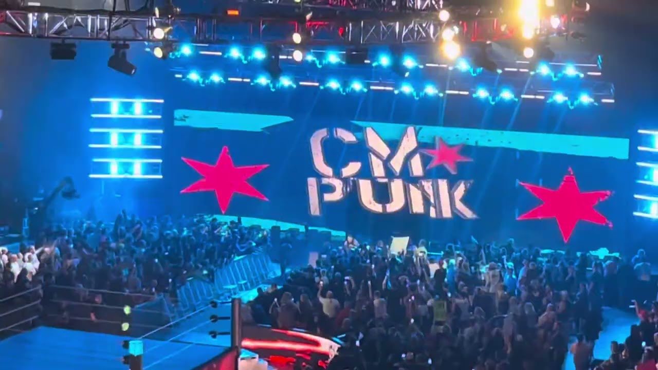 CM Punk entrance at Monday Night Raw | Resch Center | July 22, 2024 #wwe #raw