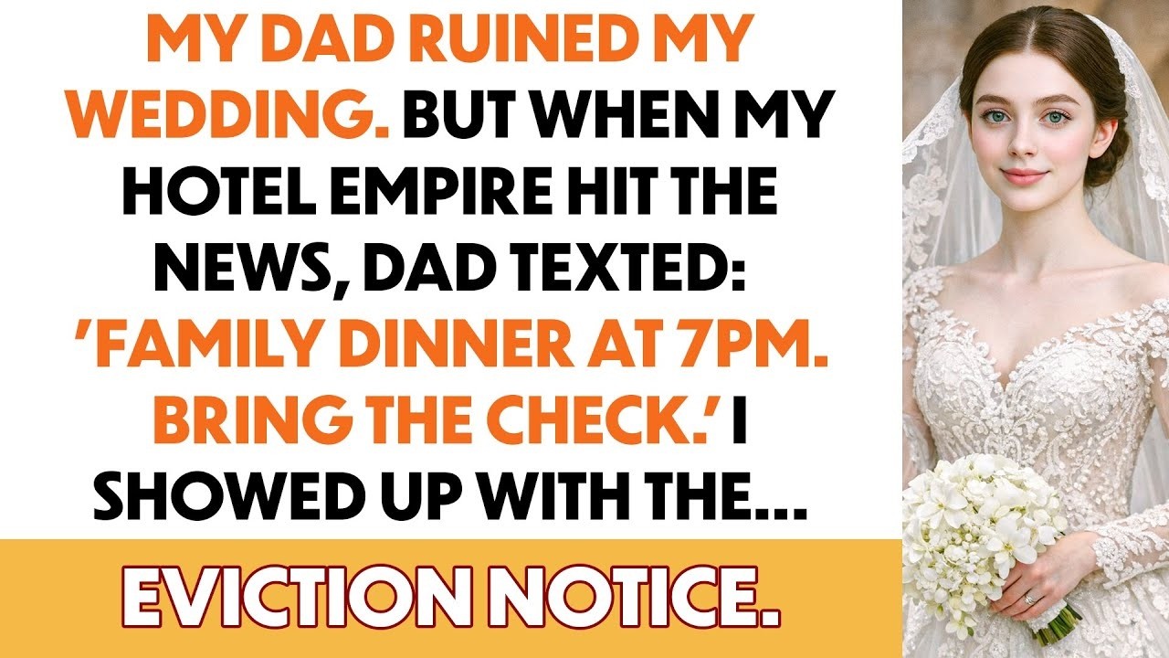 My Dad Ruined My Wedding  But When My Hotel Empire Hit The News, Dad Texted Family Dinner...