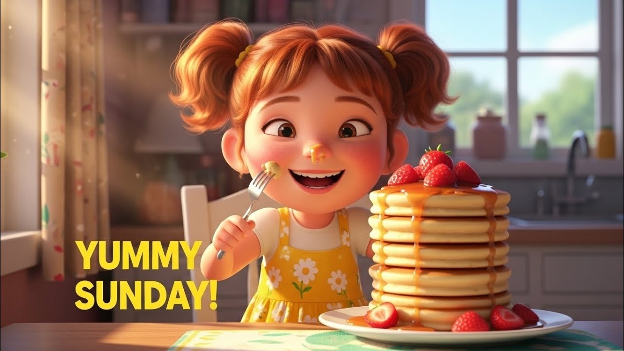 Happy Sunday Song! ☀️🥞 Pancakes & Park Fun | Morning Routine Song for Kids #kidssongs #kidsvideo 