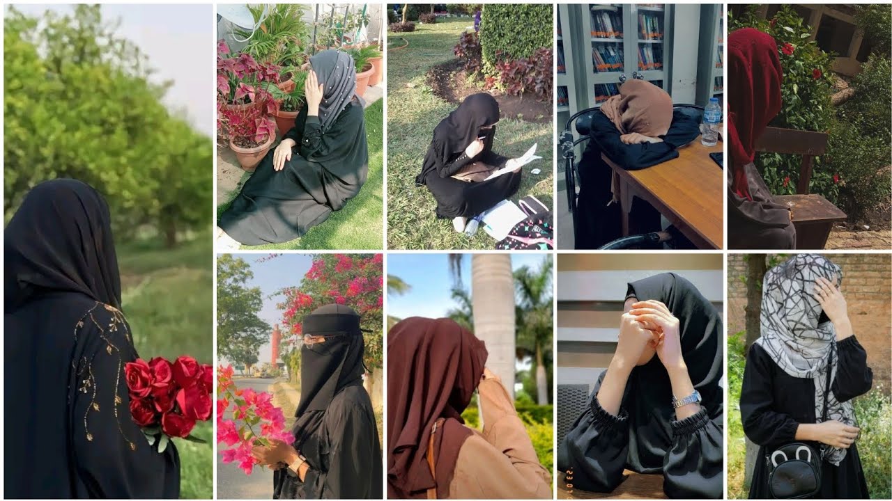 Face hide hijabi girls DPS for Whatsapp Instagram without music videos