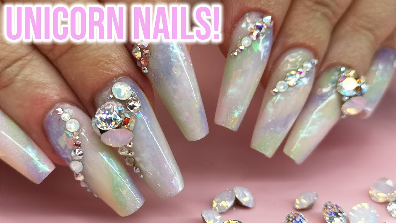 Andrea's First Nails Back | Unicorn Opal Nails