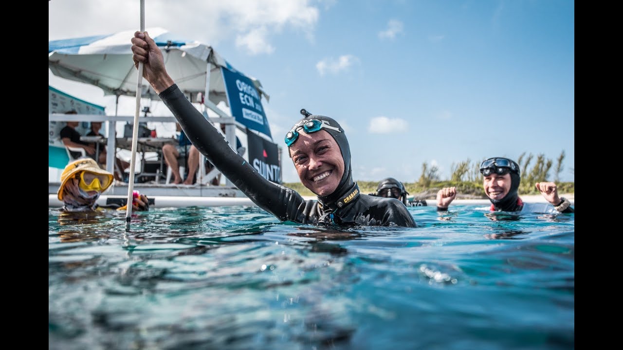 #VB2018 Alessia Zecchini World Record Dive to 93m FIM