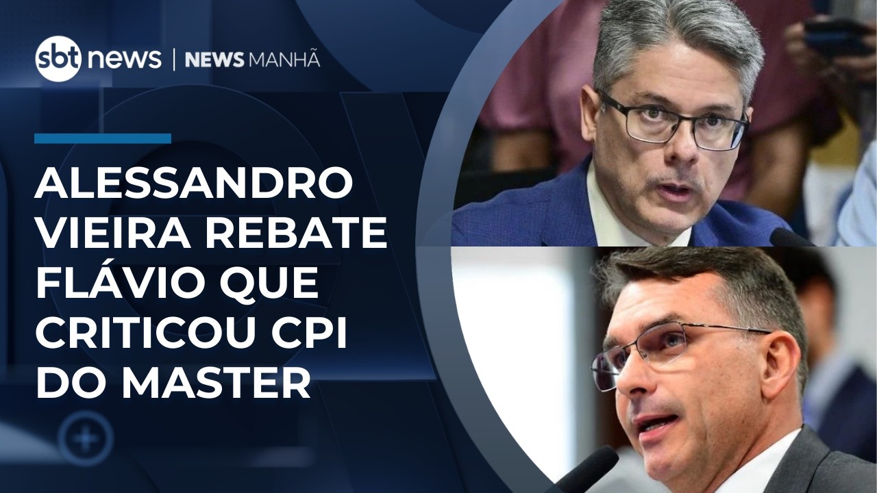 Alessandro Vieira rebate Flávio Bolsonaro que criticou CPI do Master | #NewsManhã