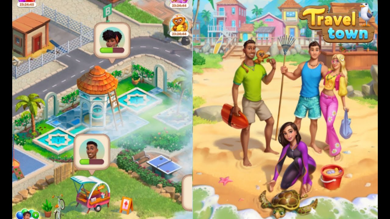 Travel Town - Merge Adventure | Level  24  Part 19 🐚🥗 #merge