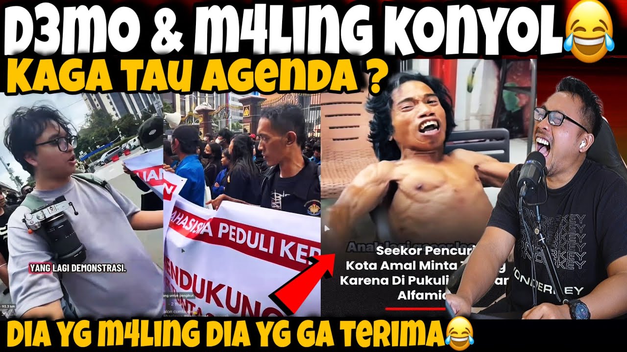 DUNIA KONYOL🤣 D3MO KAGA TAU AGENDA & M4LING KOT4K AMAL GA TRIMA DI T4MPOL🤣