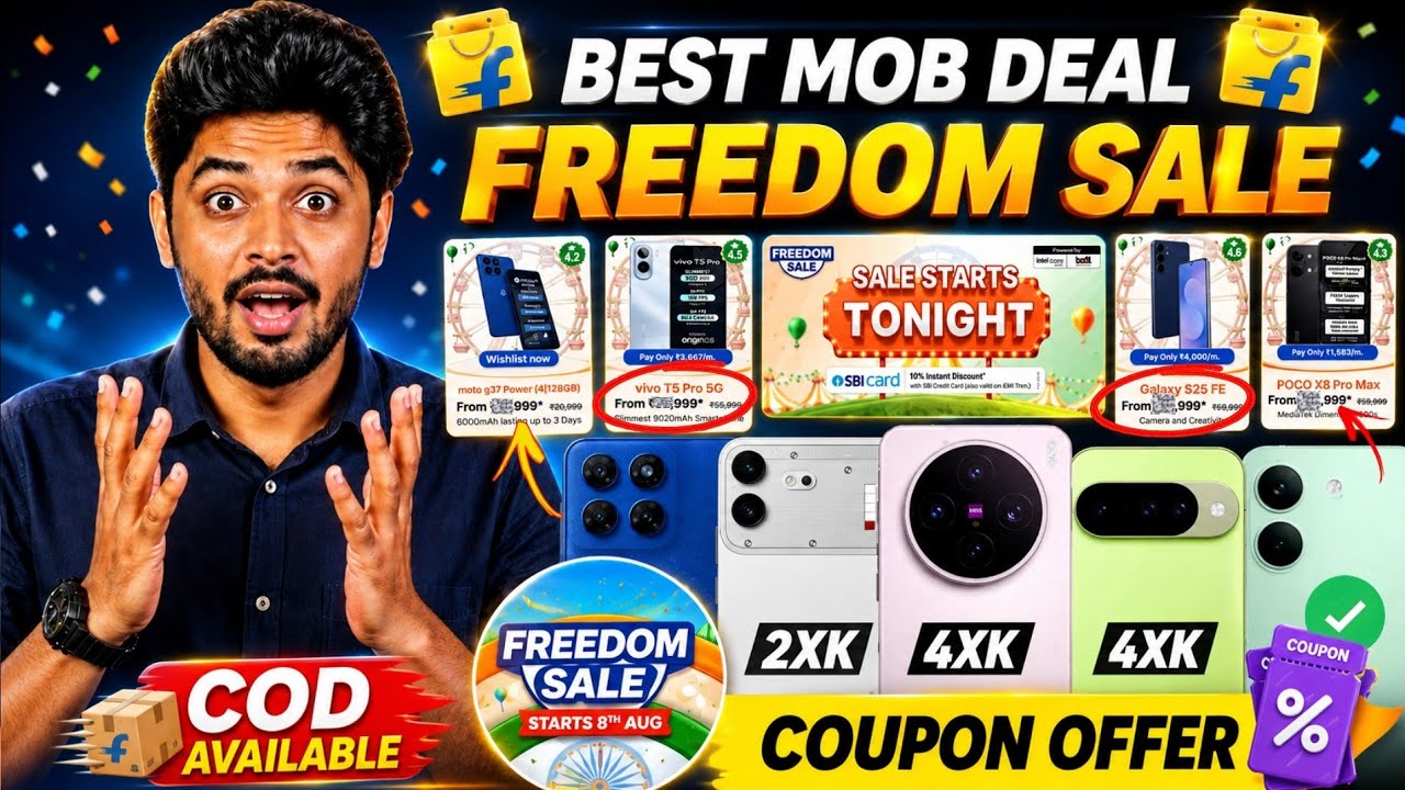Flipkart Freedom Sale Mobile Offer Early Access 2026 | Amazon Freedom Day Mobile Deals 2026