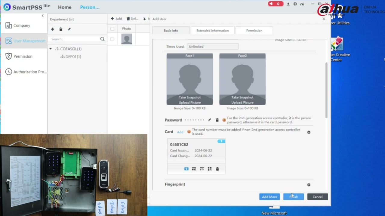 02_CONTROLEUR DAHUA SMARTPSS LITE GESTION DU PERSONNEL