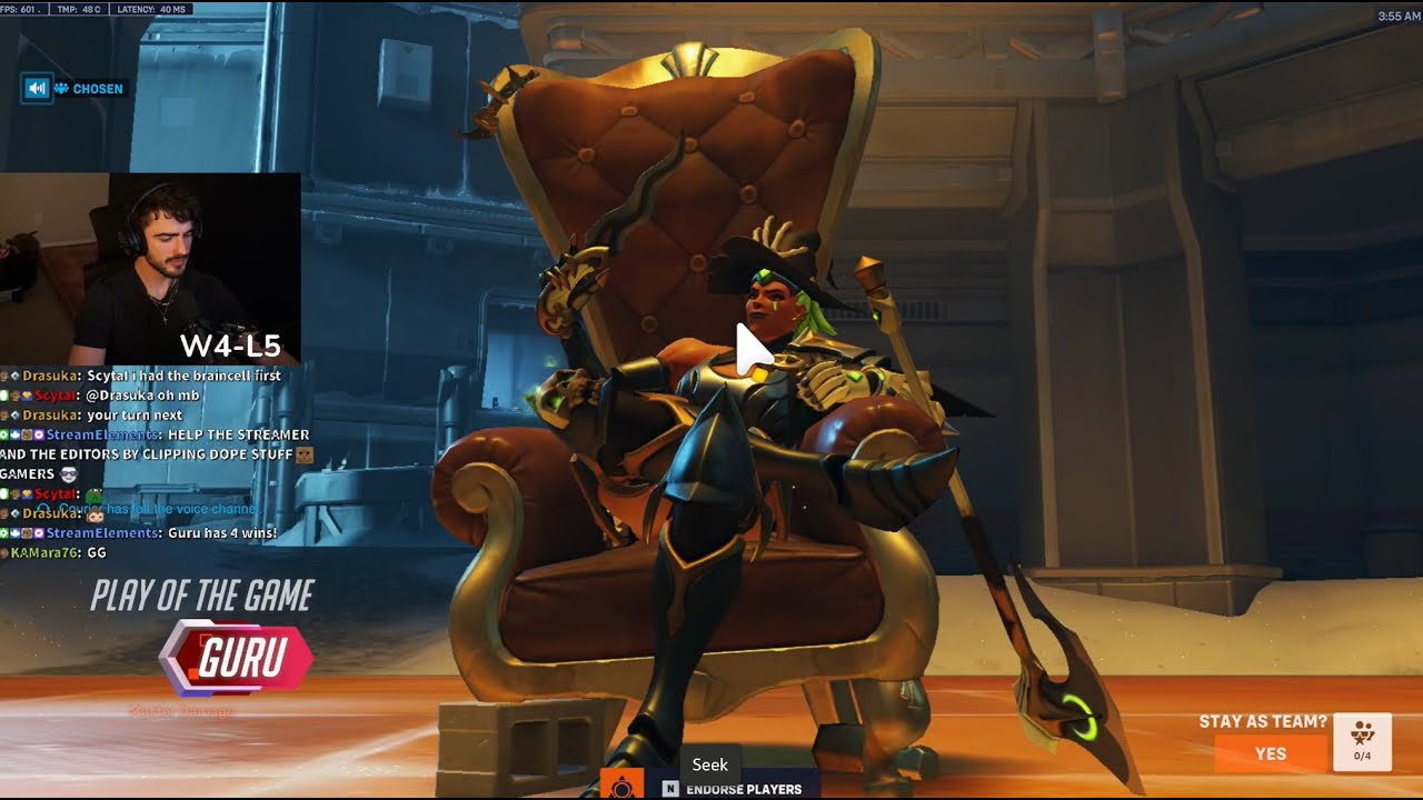 Overwatch 2 Rank 1 Tank Player GURU Showing His Nasty JunkerQueen Gameplay Skills