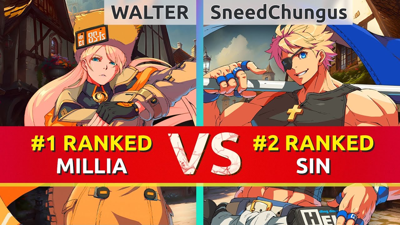 GGST ▰ WALTER (#1 Ranked Millia) vs SneedChungus (#2 Ranked Sin). High Level Gameplay