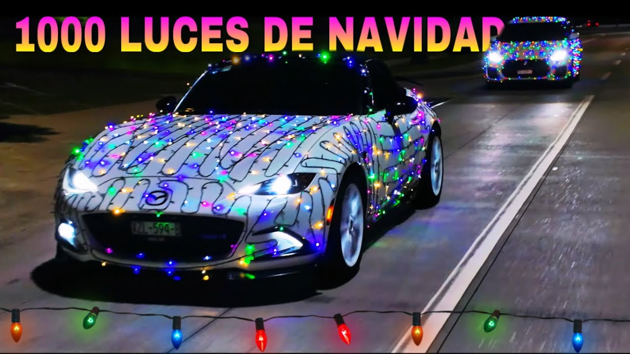 Le puse 1,000 LUCES de Navidad a mi COCHE