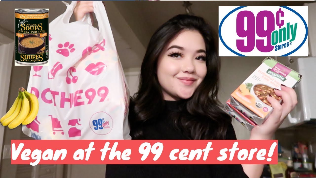 VEGAN AT THE 99 CENT STORE - shop with me + haul!