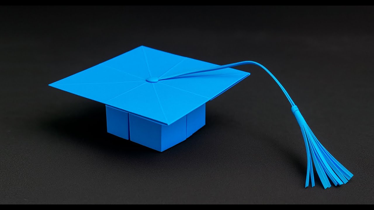 How to Make a Paper Graduation Cap - Origami 