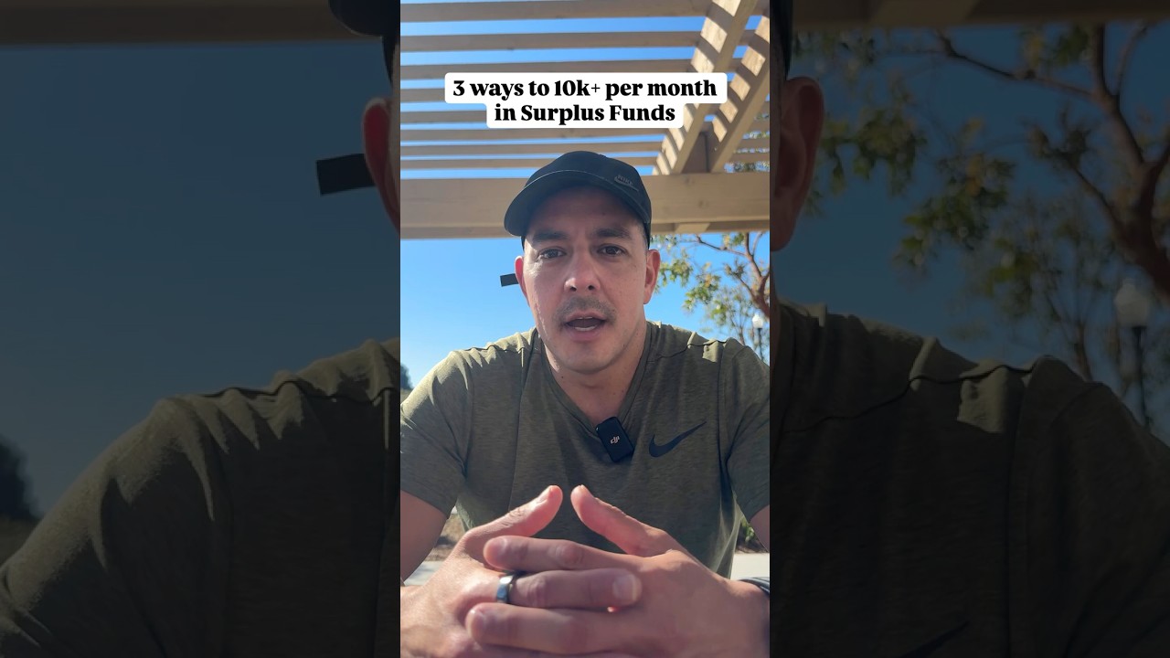 💰 3 Ways to Break Into the Surplus Funds Business (in 60&ndash;90 Days) #surplusfunds #realestate #shorts