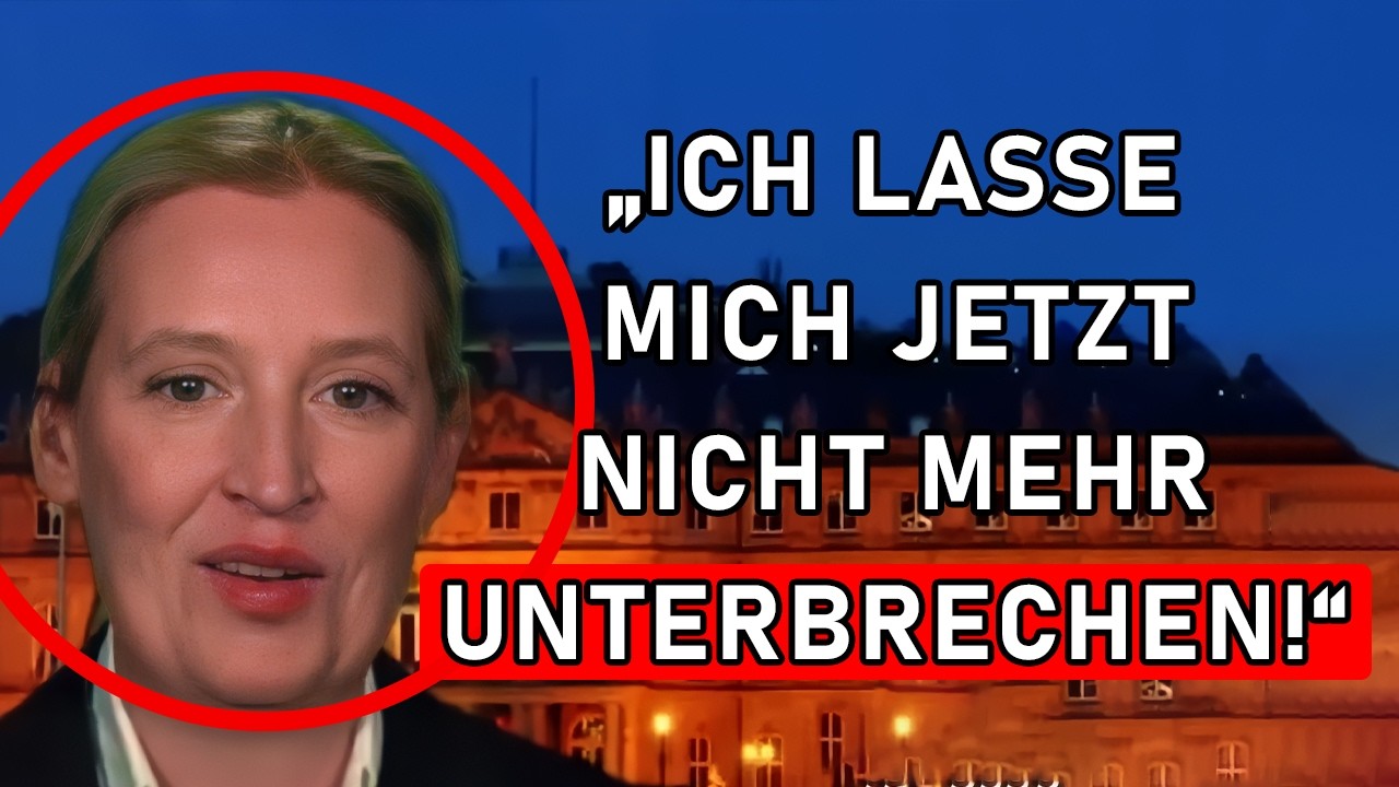 LIVE im Studio: Alice Weidel wird unterbrochen – dann kippt die Debatte