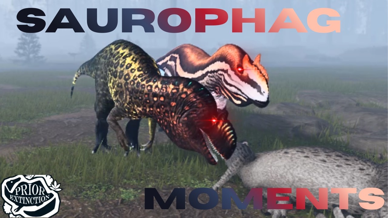 SAUROPHAGANAX MOMENTS!!!- Roblox Prior Extinction Recode