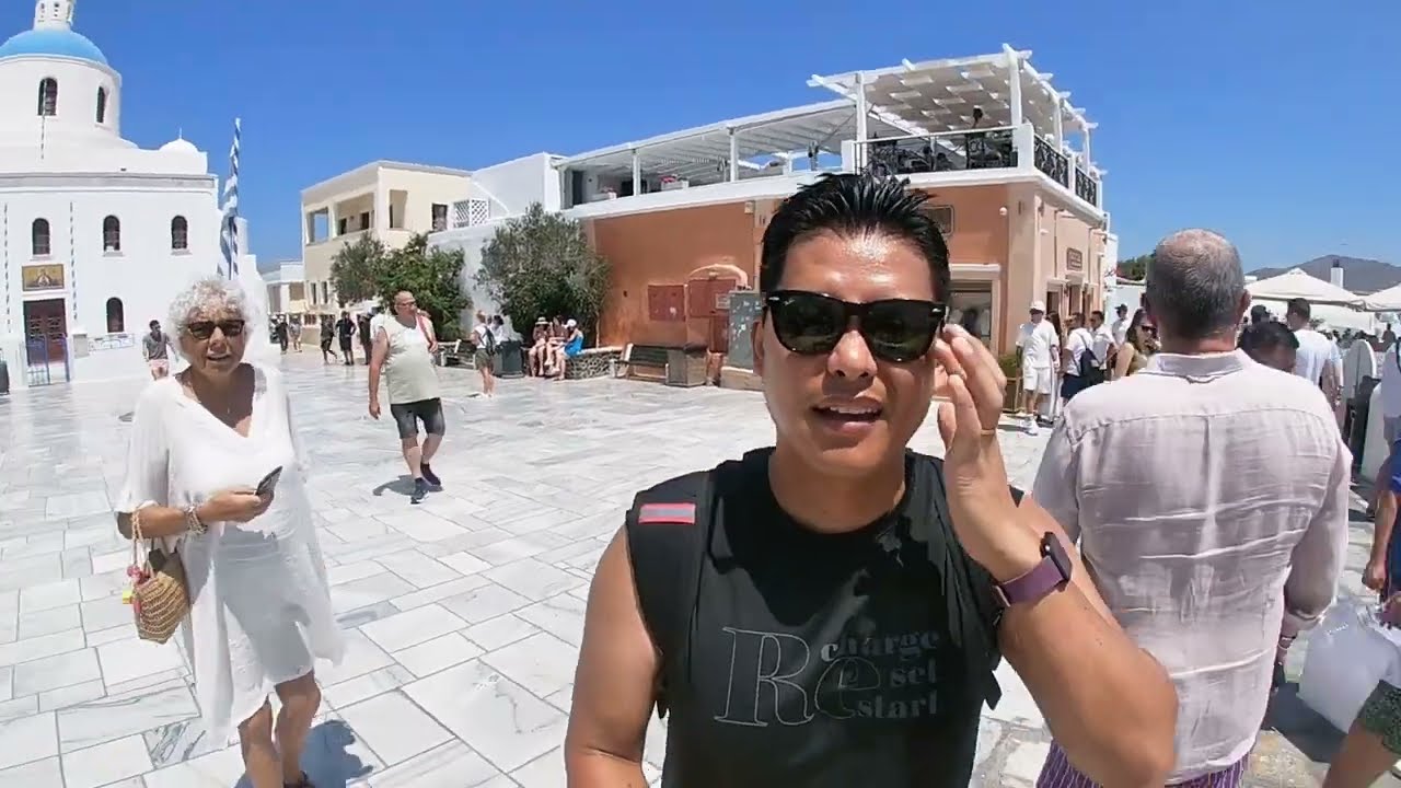 Visiting Oia Santorini and Sunset sightseeing in Akrotiri Lighthouse
