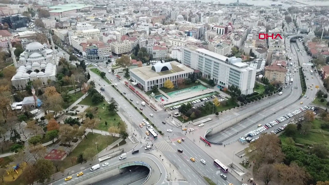 İstanbul Belediye seçimleri öncesi havadan görüntülerle İBB binası