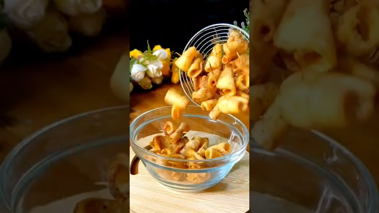 Crispy Potato Roll Chips #potatochips #recipe #cooking #shorts #viral