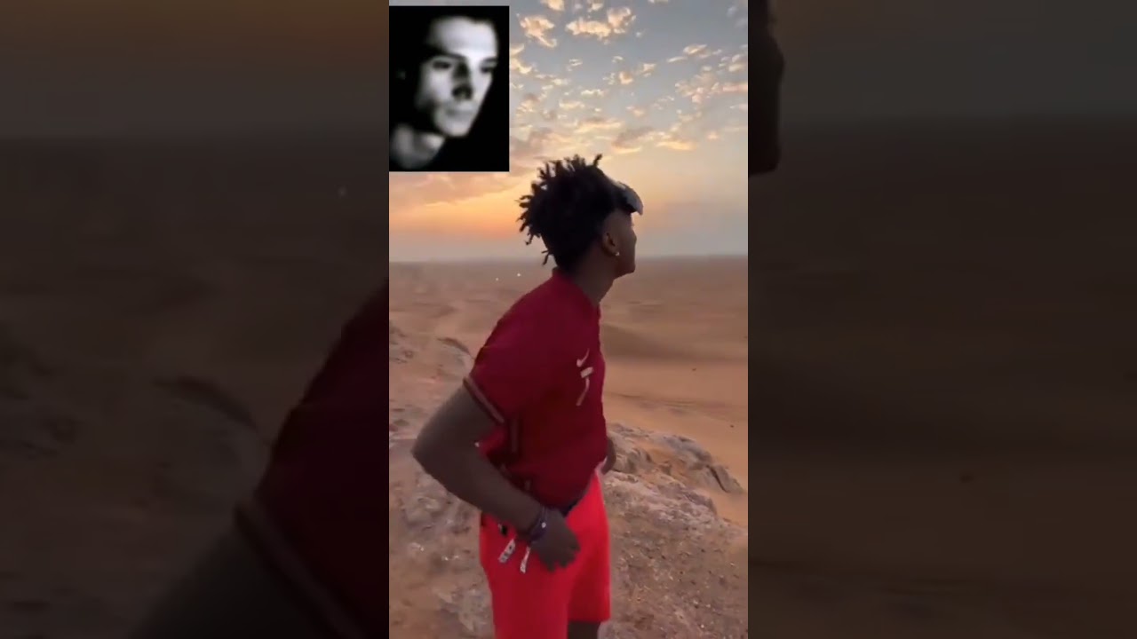 IShowspeed in QATAR and there is a ghost nearby || desert ghost light #ishowspeed #shorts
