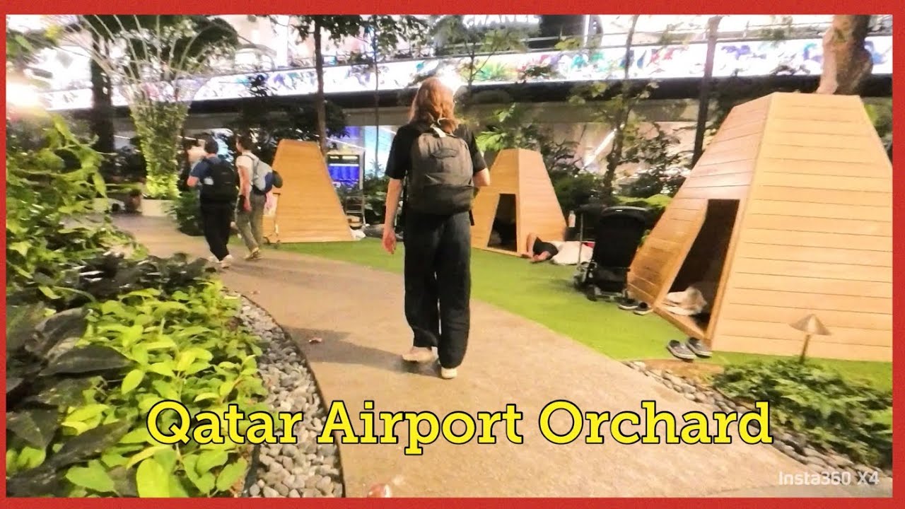 Qatar Airport hidden gem, orchard tent #qatar #travel 