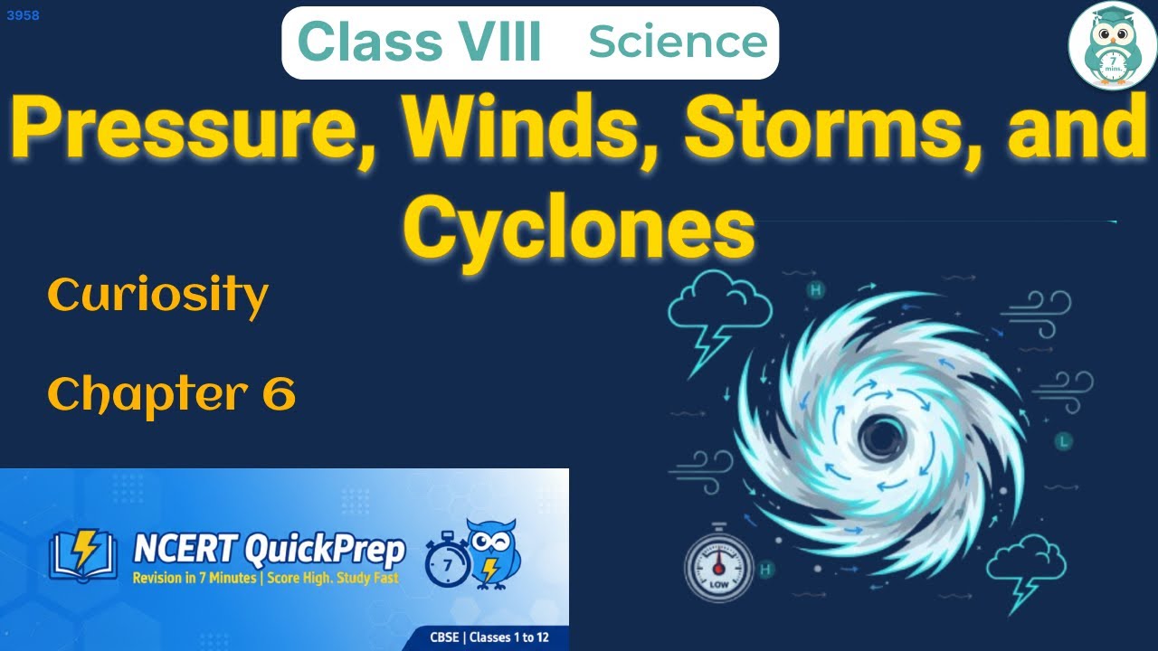 Pressure, Winds, Storms, and Cyclones | Class 8 Science Chapter 6 | CBSE NCERT | Quick Revision
