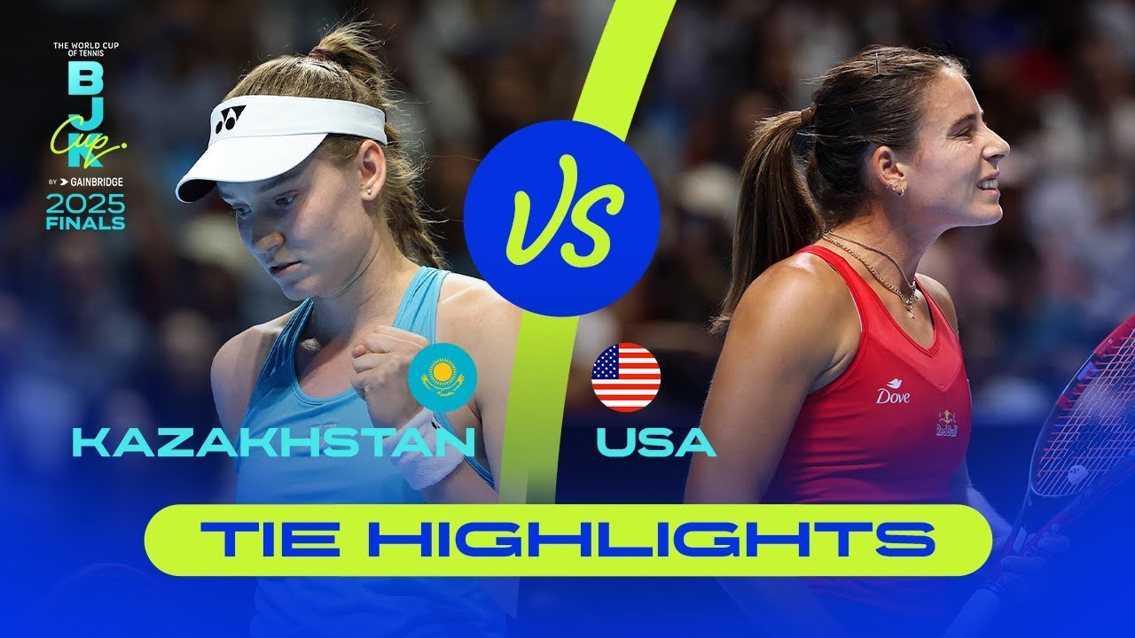 Kazakhstan v USA Full Tie Highlights | 2025 Billie Jean King Cup Finals |  Quarter-Final