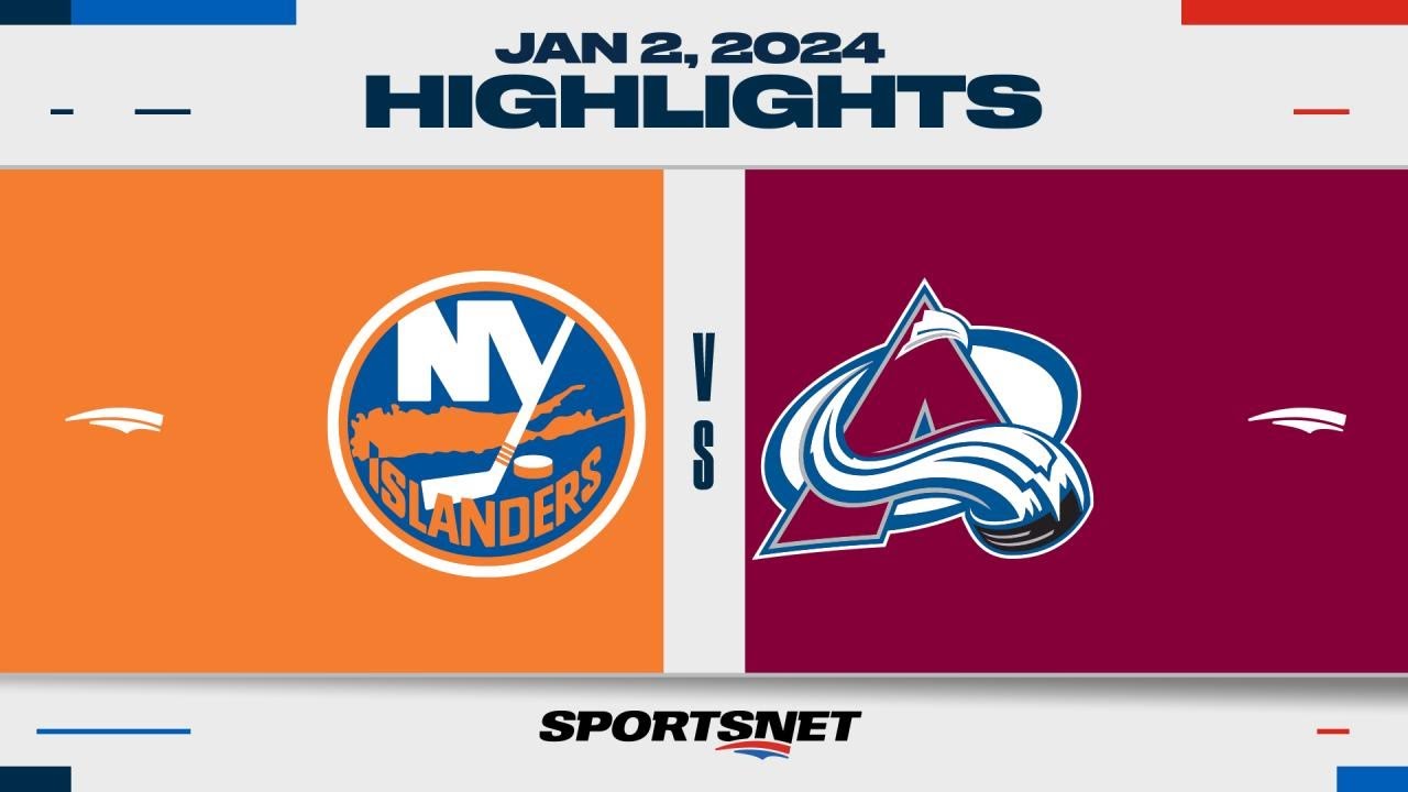 NHL Highlights | Islanders vs. Avalanche - January 2, 2024