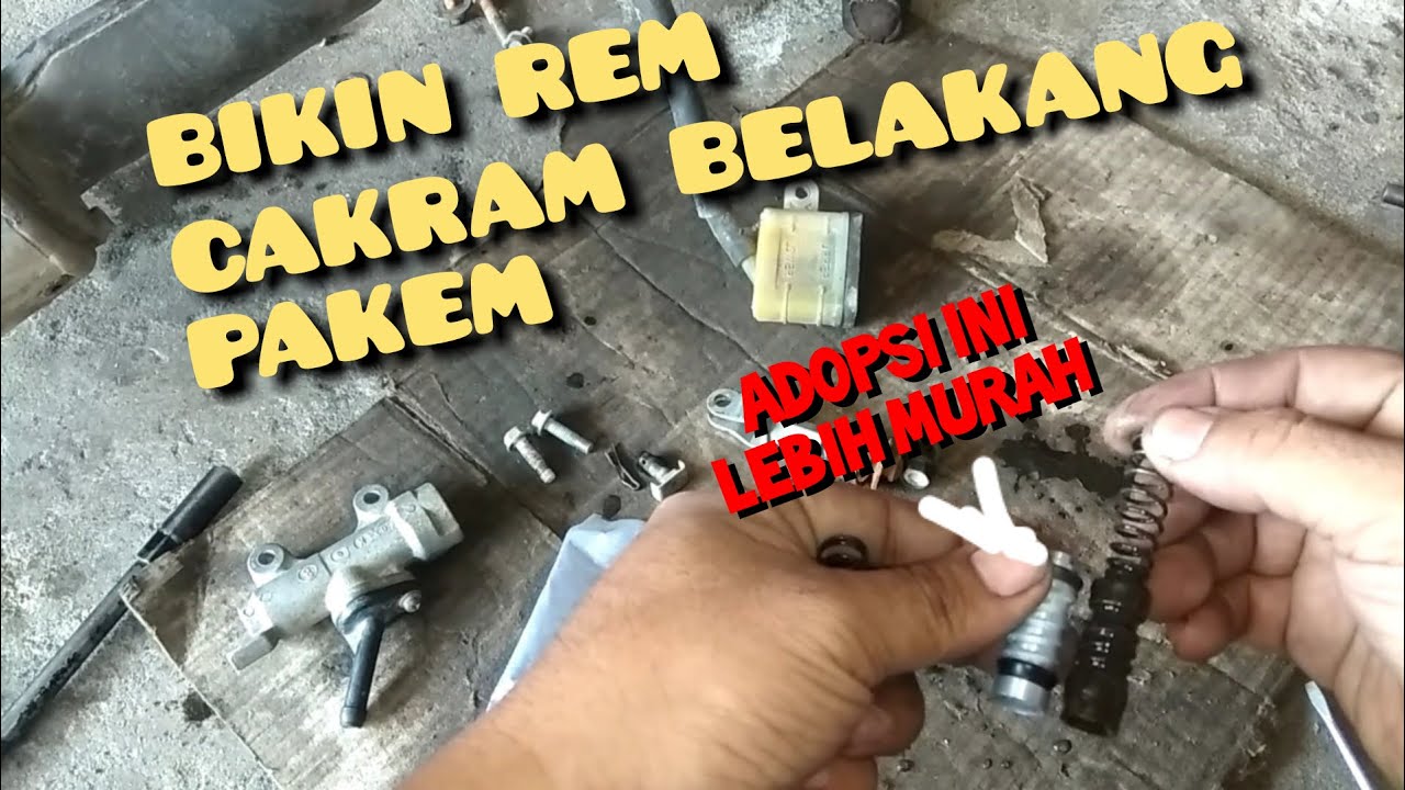 CARA MENGGANTI MASTER REM CAKRAM BELAKANG MOTOR