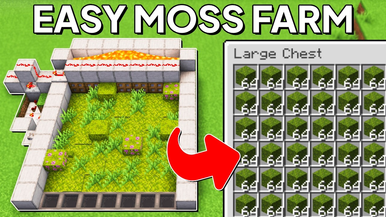 Minecraft Moss Farm 1.21.4 | 10,000 Per Hour!