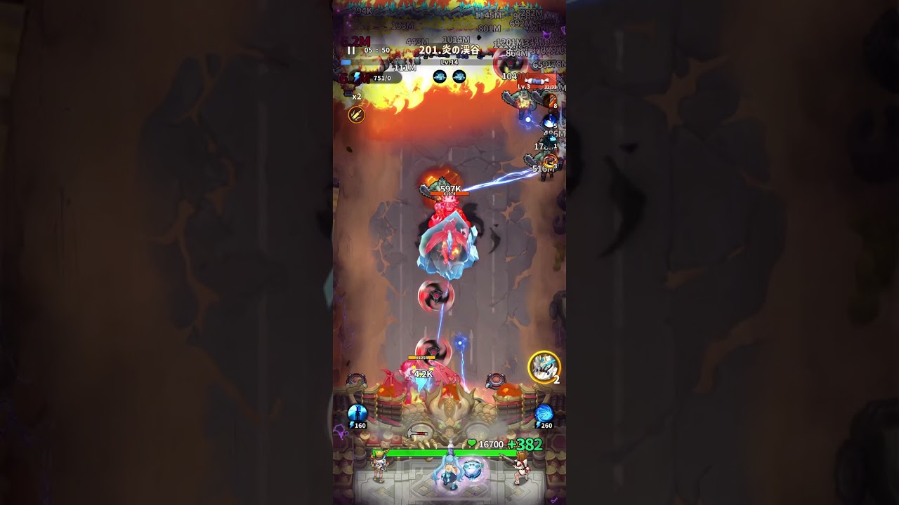 バンバンサバイバー　ステージ201（初クリア）動画最後に編成詳細あり