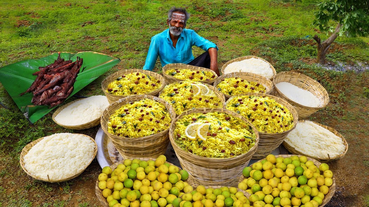 Lemon Rice with Fish Fry by Daddy Arumugam / Village food factory