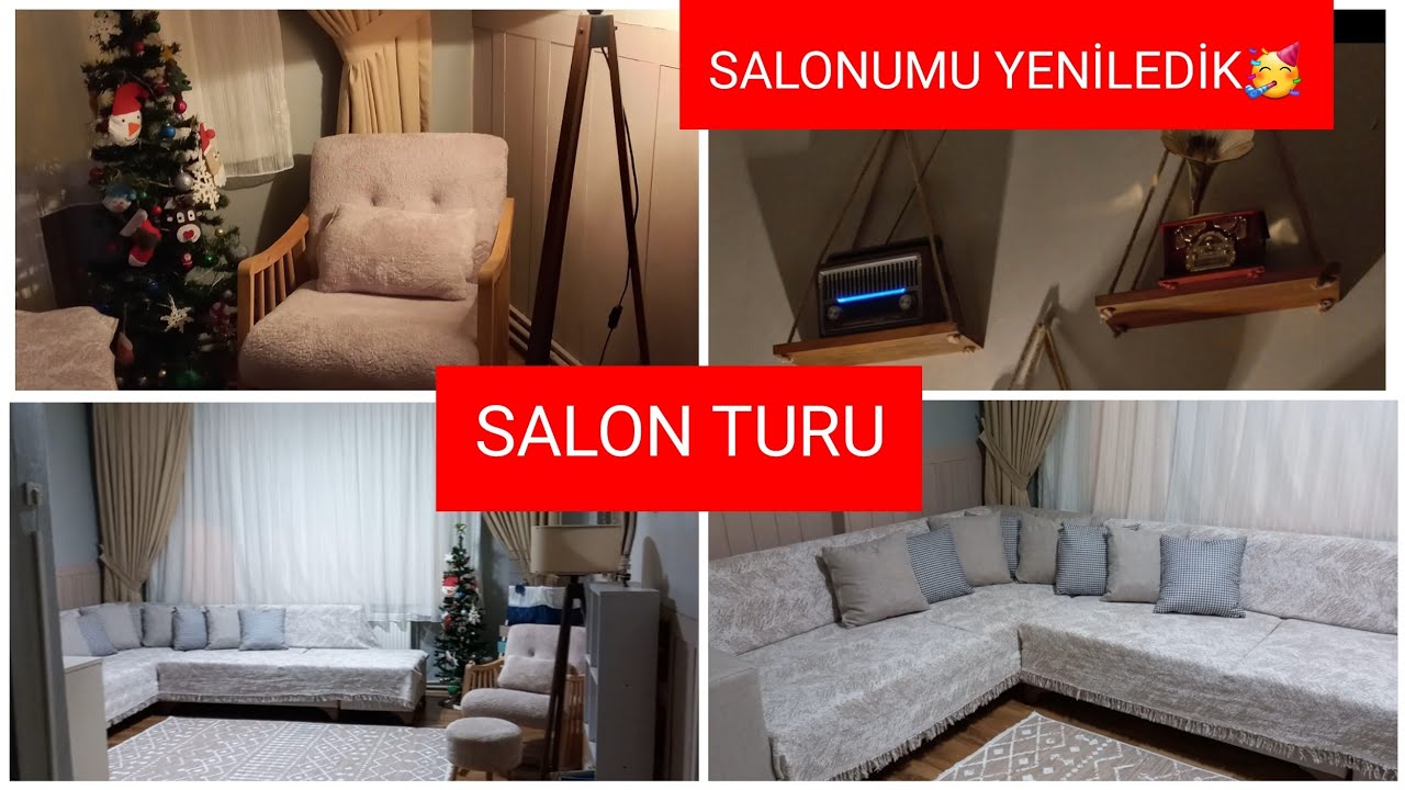 SALON TURU💯SALONUMUZU YENİLEDİK💯UYGUN FİYATA SALON YENİLEME💯DUVAR ÇITASI YAPTIK💯YENİ KOLTUK💯#VLOG254