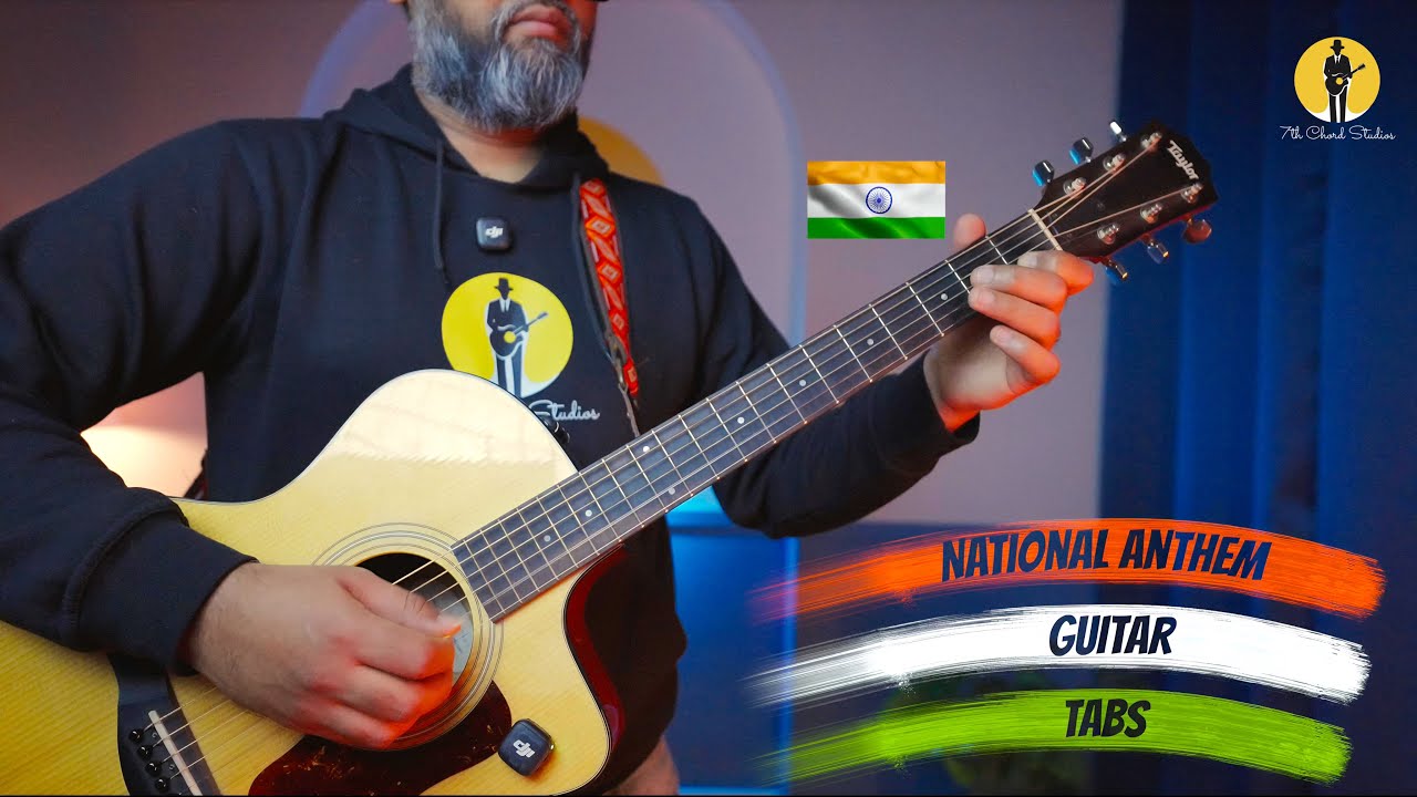 Jana Gana Mana - National Anthem(India) Guitar Tabs Lesson | Easy Tutorial | Hindi | Beginners