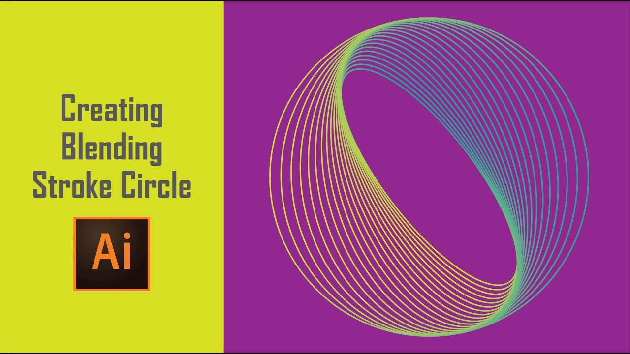 Create Blending Stroke Circle In Illustrator | Spin Circle | Twisted Circle | Illustrator Tutorial