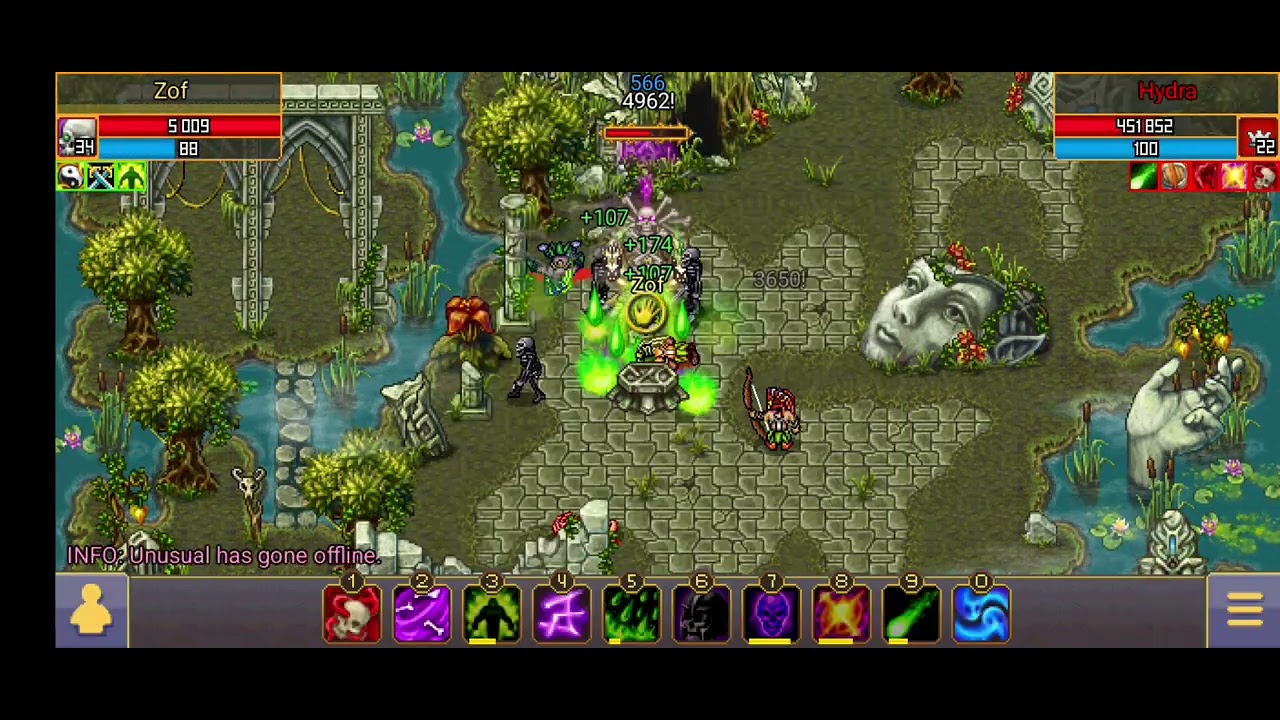 Necro DSP test, 12041 DPS (No mermen set, assassin's guild) - Warspear Online