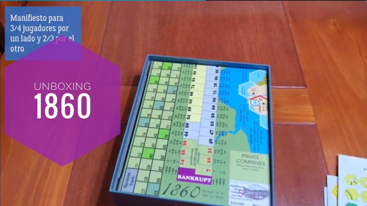 Unboxing  y preview de juego de mesa 1860 (18xx)ᴴᴰ