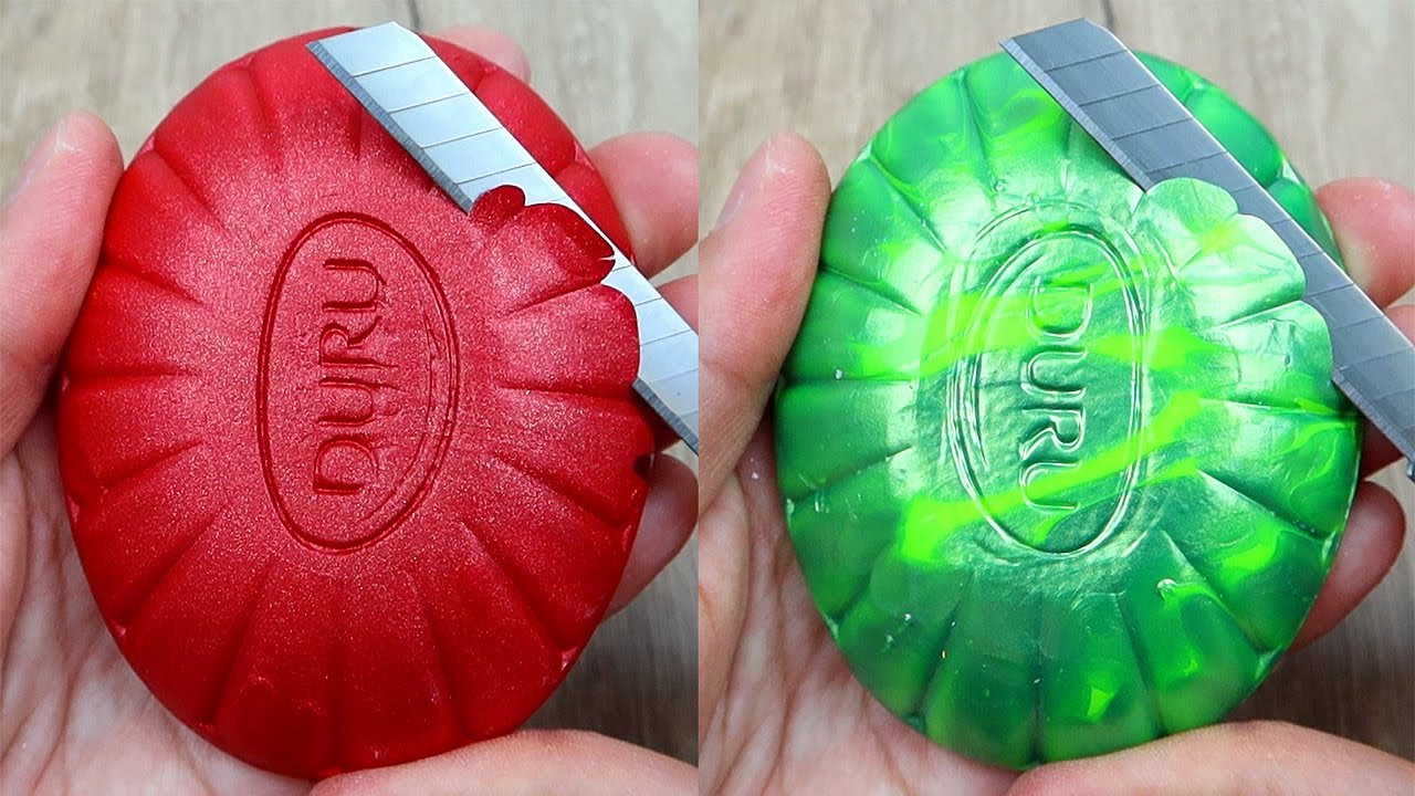 Relaxing Soap Cutting ASMR. Satisfying Soap and lipstick cutting. Corte de jabón - 833