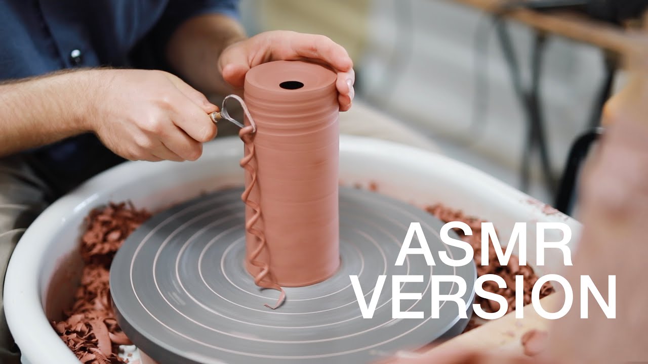 How to Throw, Trim and Glaze a Cylindrical Bud Vase — ASMR Version
