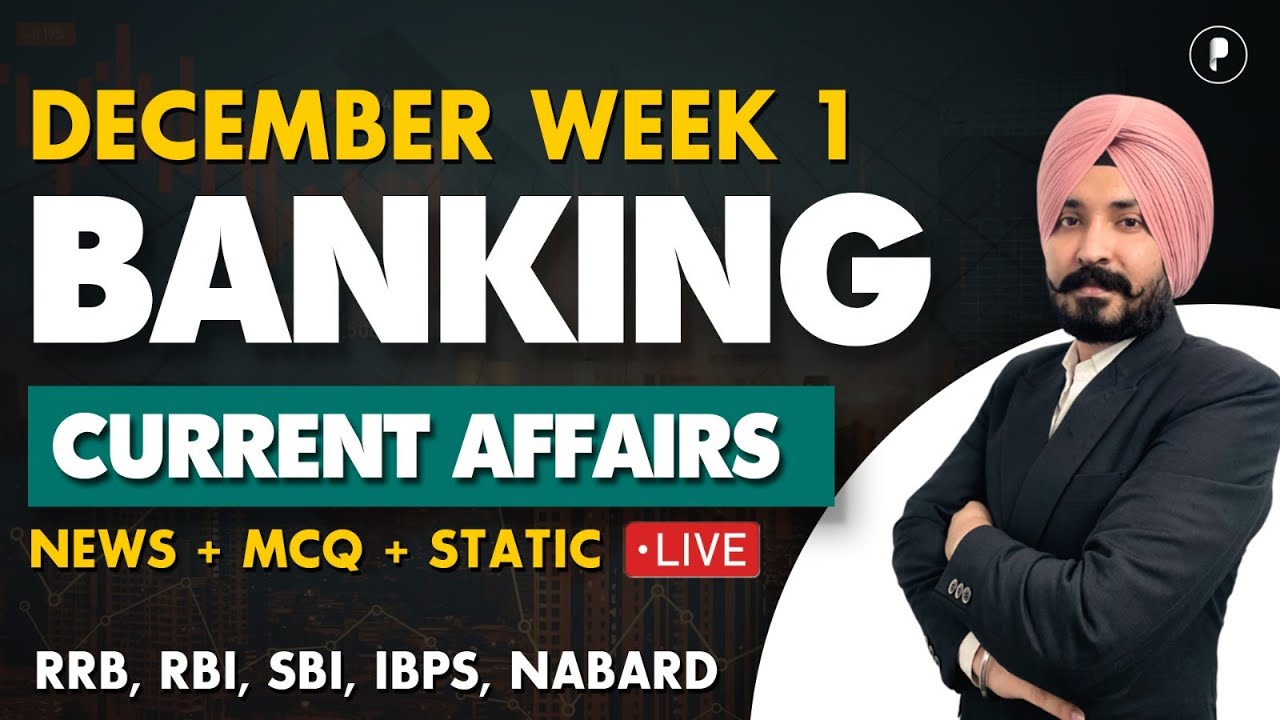 Weekly Banking Current Affairs | Decemebr Week 1 | Parcham Classes