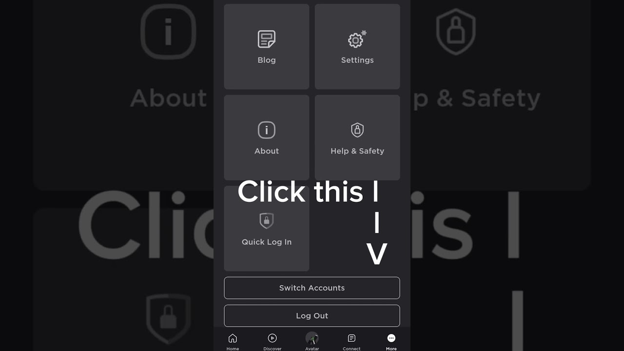 How to use switch account feature on #robloxmobile #roblox