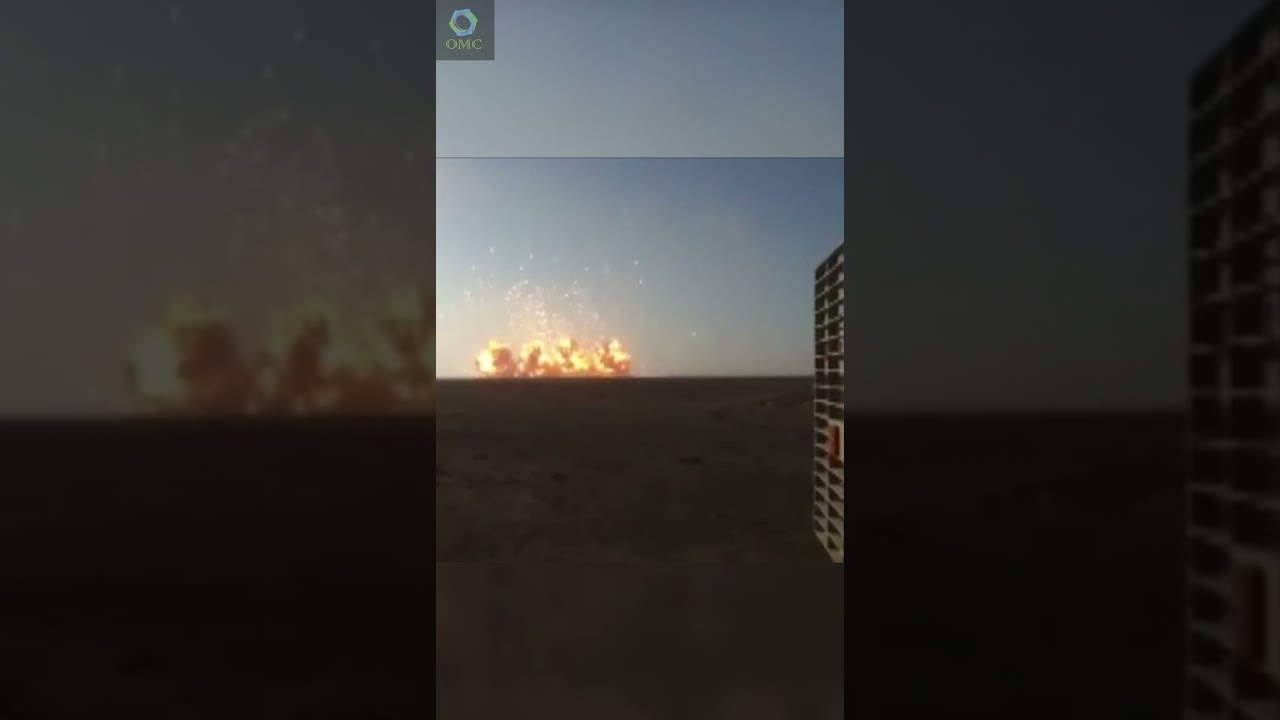 Massive explosion shockwave hits camera